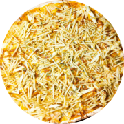Tradicionais: Pollo - Pizza Individual (Ingredientes: Batata Palha, Frango, Molho Pomodoro, Mussarela, Orégano, Parmesão, Requeijão)