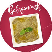 Especialidades: Baba Ghanoush 200gr - Especialidade (Ingredientes: Acompanha Pão Sirio, Pasta de Berinjela)