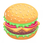 Barato do dia: Americano - Hamburguer (Ingredientes: 2 bife, alface, Batata, Milho, mussarela, Ovo, Pão, presunto)