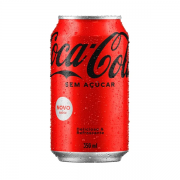Refrigerante: Coca cola lata 350ml sem açucar)