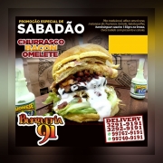 Hambúrguer Caseiro NA BRASA: Churrasco bacon omelete - LANCHE (Ingredientes: Alface, Bacon, Batata Palha, Hamb. cas. 150grs assado churrasco, maionese churrasco, ovos batidos com presunto e cebola, Pão Tradicional, Tomate)