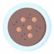 Doces: M&M - Pizza Grande (Ingredientes: Chocolate, Confete, Mussarela)
