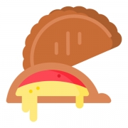 Doces: Banana - Calzone (Ingredientes: Banana, Canela)