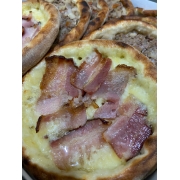 Esfiha: 109 - bacon c/ mussarela - bacon e mussarela