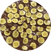 Doces: Banana Com Chocolate - Pizza Grande (Ingredientes: Açucar, Banana, Canela, Chocolate)