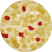 Brood Doces: Doce de leite, Coco e Abacaxi - Pizza Pré-Assada | Grande (Ingredientes: Doce de Leite, coco, Abacaxi, Cereja)