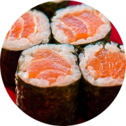 35 - Makimono camarão - 10 peças: Rei dos Sushis, Burguer e Pizza
