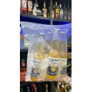 Long Necks: Sacola da felicidade Corona - combo 6 corona com gelo