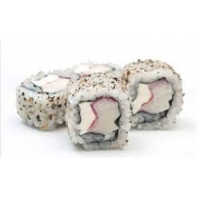 Uramakis: Uramaki Kani 8 uni - Kani, Cream Cheese e Gergelim