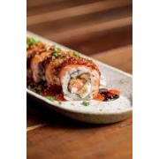 Uramakis: uramaki salmao croc com gejeia de pimenta - uramaki