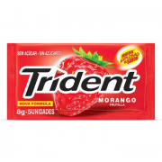 Bala, pirulitos, Chicletes: Trident Morango)
