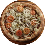 1,300: Atum - Pizzas 1,3kg especiais (Ingredientes: Atum, Azeitonas, Cebola, Molho de Tomate, Mussarela, Orégano)