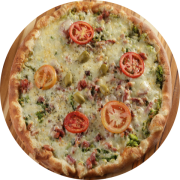 1,5kg: Brocolis com Mussarela 2 - Pizza Grande 1,5kg (Ingredientes: Bacon, Brócolis, Coberta C/ Mussarela)