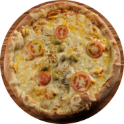 1kg: Champignon - 1kg (Ingredientes: azeitonas, champignon, molho de tomate, Mussarela, oregano, Rodelas de tomate)