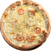 1,100: 4 Queijos - Pizza Grande 1,1kg (Ingredientes: Azeitona, Catupiry, Molho de Tomate, Mussarela, Orégano, Parmesão, Provolone, Rodelas de Tomate)