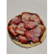 Doces: 105-Esfiha Sensação - Esfihas (Ingredientes: Leite Condensado, Morango, Nutella)