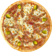 Veio do Mar: 01-Aliche - Pizza Broto (Ingredientes: Aliche, Azeitonas, Molho de Tomate, Orégano, Queijo Mussarela)