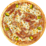 Legumes Vegetais: 02-Alho Frito - Pizza Broto (Ingredientes: Alho Frito, Azeitonas, Molho de Tomate, Mussarela, Orégano)