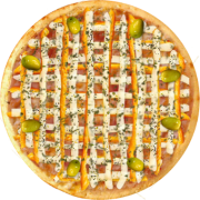 Queijos: 583-CatuCheddar - Pizza Broto (Ingredientes: Azeitonas, Coberto Com Cheddar, Delicioso Catupiry Original, Molho de Tomate, Orégano)