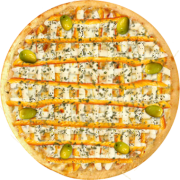 Queijos: 110-Cinco Queijos - Pizza Broto (Ingredientes: Azeitonas, Catupiry Original, Cheddar, Cream Cheese, Gorgonzola, Molho de Tomate, Orégano, Parmesão)