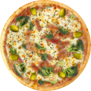 Legumes Vegetais: 11-Brócolis - Pizza Broto (Ingredientes: Azeitonas, Brócolis, Molho de Tomate, Mussarela, Orégano)