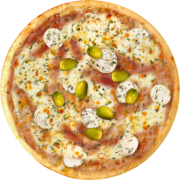 Legumes Vegetais: 27-Palmito - Pizza Broto (Ingredientes: Azeitonas, Molho de Tomate, Mussarela, Orégano, Palmito)
