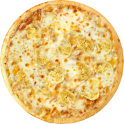 Delícias: 439-Banaqueijo - Pizza Broto (Ingredientes: Banana, Canela em Pó, Leite Condensado, Mussarela)