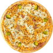 Legumes Vegetais: 529-Milho Verde - Pizza Broto (Ingredientes: Azeitonas, Milho Verde, Molho de Tomate, Mussarela, Orégano)