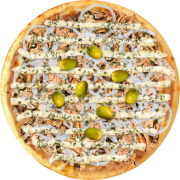 Veio do Mar: 546-Marisol - Pizza Broto (Ingredientes: Atum, Azeitonas, Catupiry Original, Cebola, Molho de Tomate, Mussarela, Orégano)