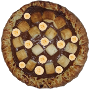 Nutella: 618-Camping - Pizza Broto (Ingredientes: Banana, Marshmallow Camping, Nutella)