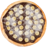 Nutella: 625-Ballinho - Pizza Broto (Ingredientes: Banana, Leite Ninho, Nutella)