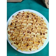 Doces: Banana Nevada - Pizza Família (Ingredientes: Banana, Canela, Chocolate Branco, Creme de Leite)