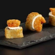 Hot Rolls: HOT ROLL SALMÃO C\ CAMARÃO EMPANADO - HOT SALMAO COM CAMARAO EMPANADO