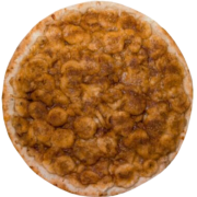 Produtos Viçosa: 621-Banoffe - Pizza Broto (Ingredientes: Açúcar Demerara, Bananas Com Limão, Canela, Chantilly, Doce de Leite Viçosa)