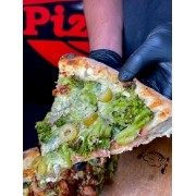 Tradicionais: Brócolis 1 - Pizza Grande (Ingredientes: Alho frito, Brócolis, Mussarela)