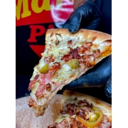Tradicionais: Alemã - Pizza Grande (Ingredientes: Bacon Fatiado, Cebola, Mussarela)