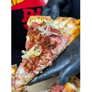 Tradicionais: Calabacon - Pizza Grande (Ingredientes: Bacon Fatiado, Calabresa, Cebola)
