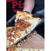 Tradicionais: MEXICANA - Pizza Grande (Ingredientes: Bacon, Catupiry, Frango, Presunto)