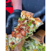 Tradicionais: BROCOLIS 2.0 - Pizza Grande (Ingredientes: Alho frito, Bacon, Brócolis, Mussarela)