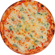 Pizzas: 05 - Antares (4 Queijos) - Pizza Grande (Ingredientes: Catupiry, Gorgonzola, Molho de Tomate, Muçarela, Parmesão)