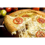 Salgadas: 10-Mussarela - Pizza Grande (Ingredientes: Azeitona, Molho, Mussarela, Orégano, Tomate)