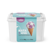 Pote 2L Especial: Pote 2l Especial Nata e Uva - Sabores nata e uva.