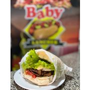 Hambúrguer: X PICANHA ARTESANAL - Hambúrguer (Ingredientes: Alface, Bacon, Barbecue, Batata Palha, Cebola, Ketchup, Maionese, Milho, Mostarda, Ovo, Pão, Picanha, Queijo, Tomate)