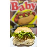 Hambúrguer: X CALABRESA ARTESANAL - Hambúrguer (Ingredientes: Alface, Batata Palha, Calabresa, Hambúrguer Artesanal, Ketchup, Maionese, Milho, Mostarda, Pão, Presunto, Queijo, Tomate)