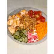 Poke: Poke Salmão Grelhado - Tamanho Grande 500 gramas aprox. (Ingredientes: .)