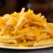 Porções: Batata Frita C/ Queijo - Porçâo Grande (Ingredientes: Batata Frita, Queijo)
