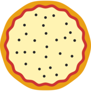 Doces Tradicionais: Dois Amores - Pizza Gigante (Ingredientes: Chocolate ao Leite, Chocolate Branco)