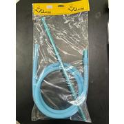 Mangueiras: Mangueira Silicone AZUL CLARO com piteira Slim (fina) na cor AZUL CLARO - Mangueira de silicone antichamas AZUL CLARO com piteira de alumínio slim na cor AZUL CLARO.