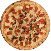 Tradicionais: Marguerita - Pizza Grande (Ingredientes: Manjericão, Molho, Mussarela, Orégano, Requeijão, Tomate Cereja)