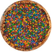 Doces: Delicia de Confete - Pizza Grande (Ingredientes: Chocolate Meio Amargo, Confete)